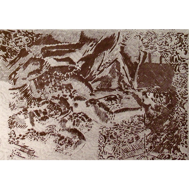 Francois Rouan Figure Miroir C. 1980 Original Print For Sale - Image 4 of 6