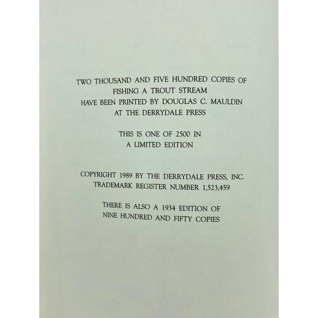 1980s Fishing a Trout Stream by Eugene v. Connett Derrydale Press 1989 Hardcover For Sale - Image 5 of 14