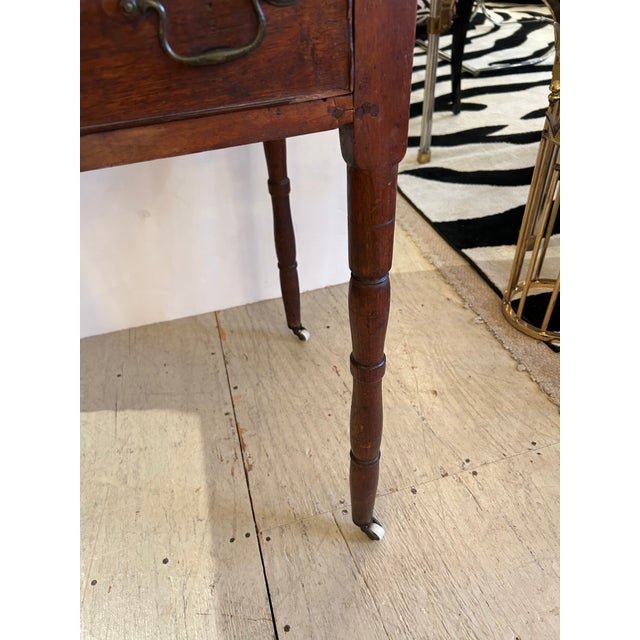 Antique Rustic Side Table With Single Drawer For Sale - Image 9 of 14