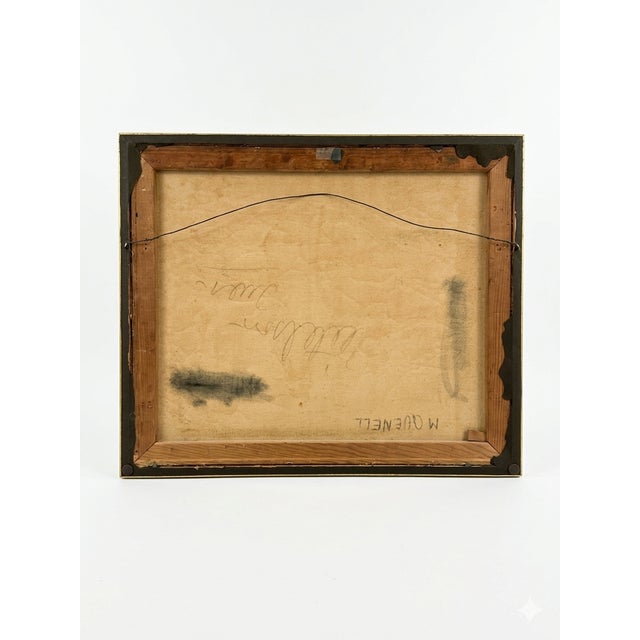 Mid-Century Modern Vintage Mid Century Impressionist Figural Oil Painting on Canvas For Sale - Image 3 of 3