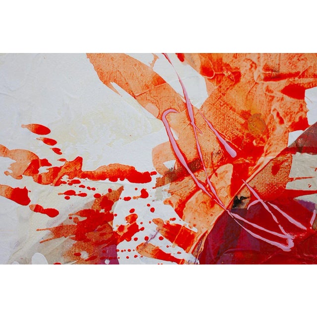 Contemporary Abstract Acrylic and Spray Paint on Canvas Painting "Iris's World" by Carolina Alotus For Sale - Image 4 of 9