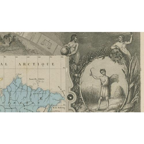 Antique Planisphere World Map, 1845 For Sale - Image 13 of 16