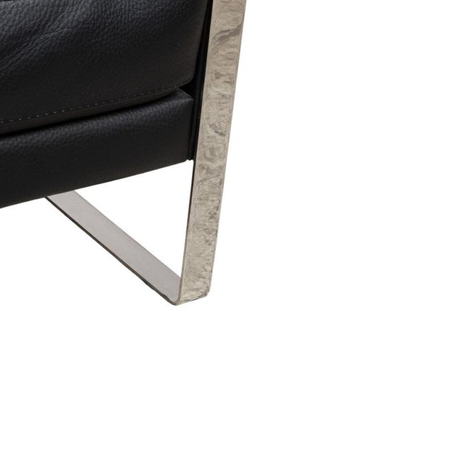 Romeo 2-Seater Sofas in Black Leather and Chrome from Calia, Set of 2 For Sale - Image 10 of 18