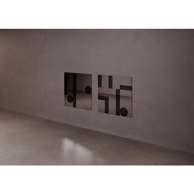 Dedalo Mirror with Decorative Modules by Dainelli Studio Atelier, Set of 6 For Sale - Image 4 of 6