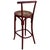 Late 19th Century Vienna Secession Bent Oak & Cane Bar Stool W/ Backrest Attributed to Gebrüder Thonet For Sale In Los Angeles - Image 6 of 8