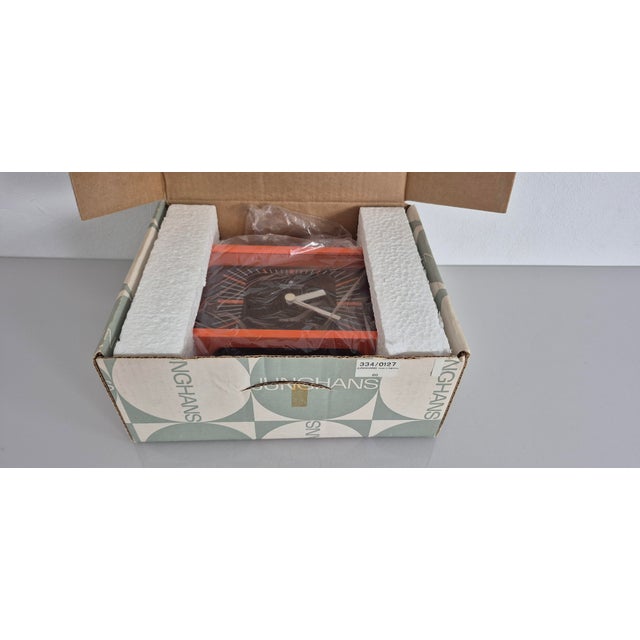 Orange Ato-Mat Table Clock from Junghans for Olympia, 1970s For Sale - Image 3 of 18