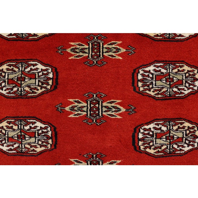 Rustic Bokhara Rust/Beige Hand Knotted Wool Rug For Sale - Image 4 of 9