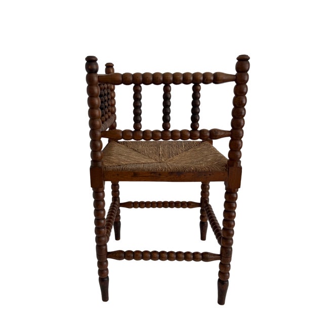 Antique Dutch Bobbin Corner Chair For Sale In Los Angeles - Image 6 of 9