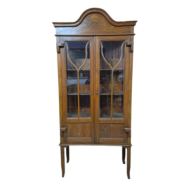 Antique Edwardian Display Cabinet, 20th Century For Sale - Image 5 of 5
