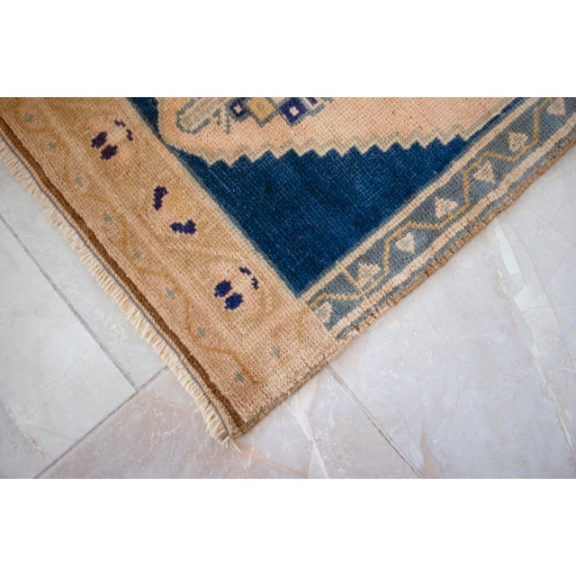 Textile 1970s Hand Knotted Turkish Rug, Door Mat, Entryway Rug, Bath Mat, Kitchen Decor, Small Rug - 22″ × 42″ For Sale - Image 7 of 13