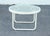 Mid Century Modern Round Glass Top Aluminum Outdoor Patio Side Table For Sale - Image 9 of 12