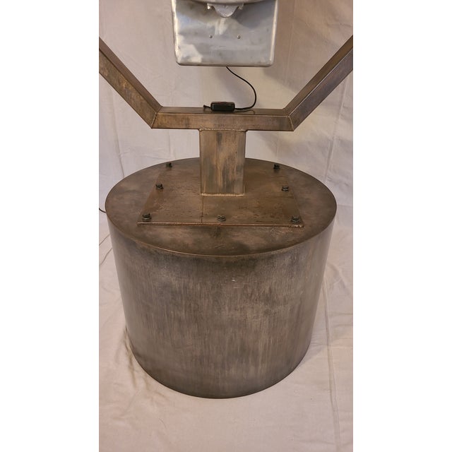 Metal Large Vintage Ships Signal Light Floor Lamp For Sale - Image 7 of 9