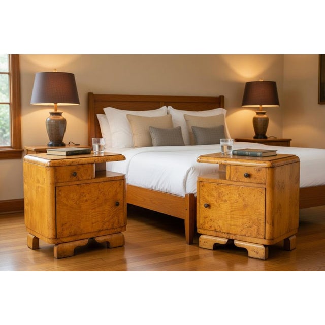 1930s Bedside Tables, Poland, 1930s, Set of 2 For Sale - Image 5 of 15