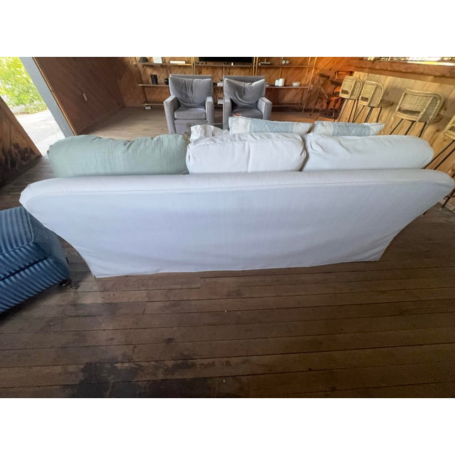 2010s O Henry House Custom Slip Cover Couch For Sale - Image 5 of 9