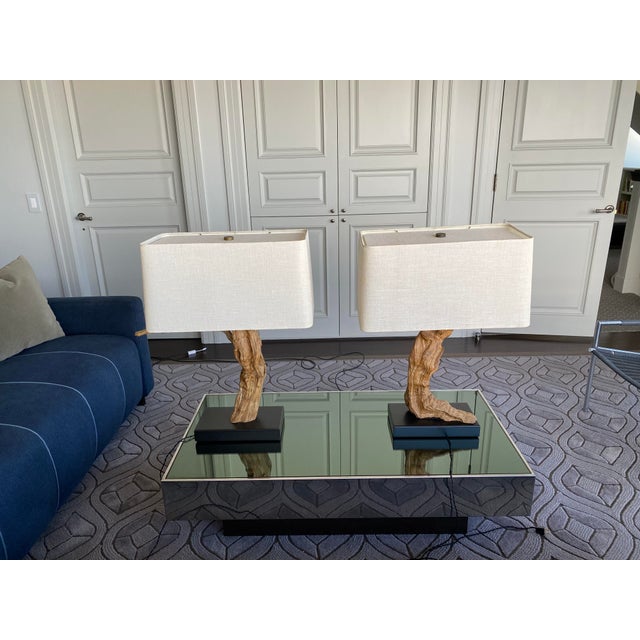 Vintage 1960s Driftwood Lamps (Pair) For Sale - Image 12 of 12