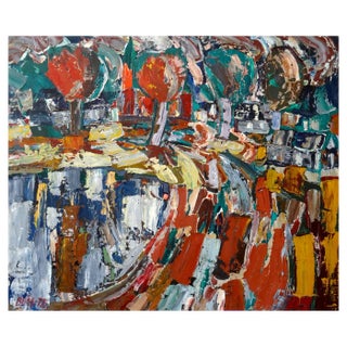 Valdis Bush, Region in Latvia Latgale, 1978, Oil on Cardboard For Sale