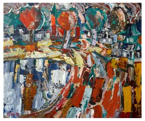 Valdis Bush, Region in Latvia Latgale, 1978, Oil on Cardboard