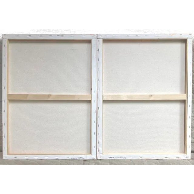 Set of 2 Original Floral Oil Paintings, Cropped Iris Diptych by Kathleen Ney For Sale In Seattle - Image 6 of 10