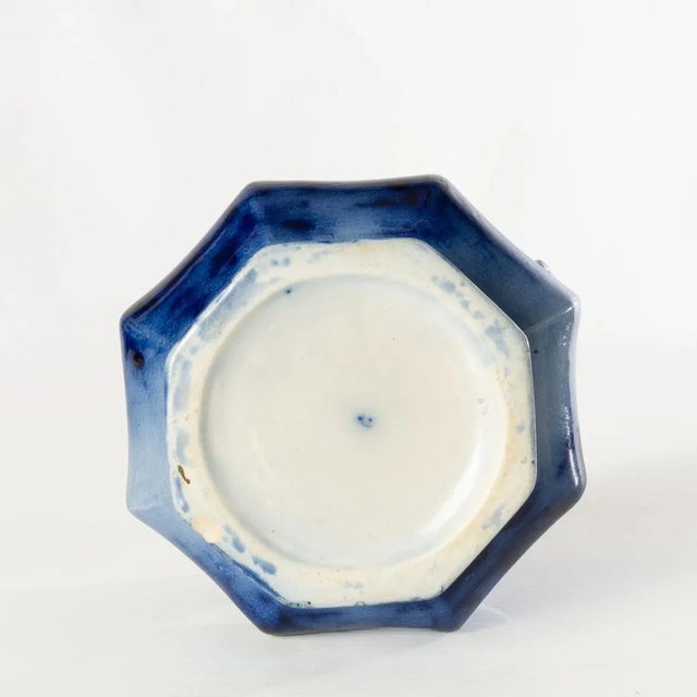 Blue 19th Century Flow Blue Sugar Bowl For Sale - Image 8 of 10