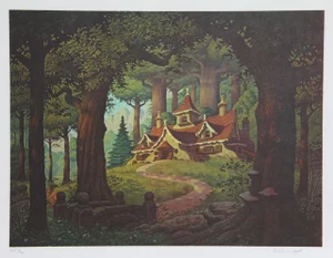 Brothers Hildebrandt, House at Rivendell, Lithograph