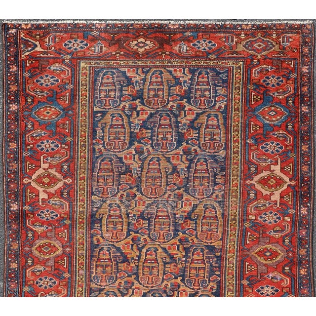 Early 20th Century Antique Persian Kurdish Rug With Vibrant All-Over Design 3'10 X 5'10 For Sale - Image 5 of 11