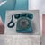 Wood Mid-Century Modern Turquoise Rotary Telephone Still Life Art Print Painting Phone Dial Telephone Oil Board Framed Signed For Sale - Image 7 of 18