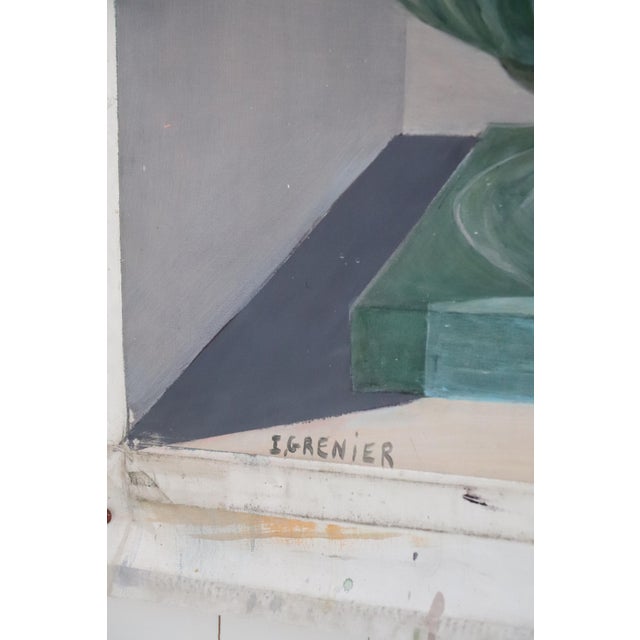 I. Grenier, Panoramic Trompe l'Oeil, 20th Century, Oil Painting on Canvas For Sale - Image 11 of 12