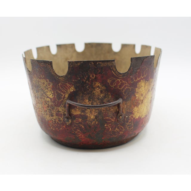 Early 19th Century Circa 1810-1820 French Empire Tole Monteith For Sale - Image 5 of 7