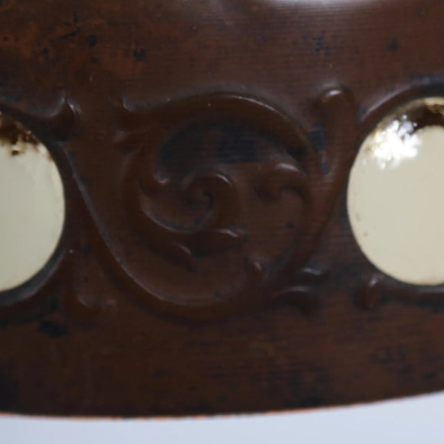 German Copper and Glass Ceiling Lamp from Peill + Putzler, 1960s For Sale - Image 3 of 8