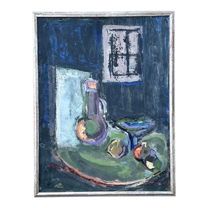 Vintage Original Abstract Still Life on Canvas