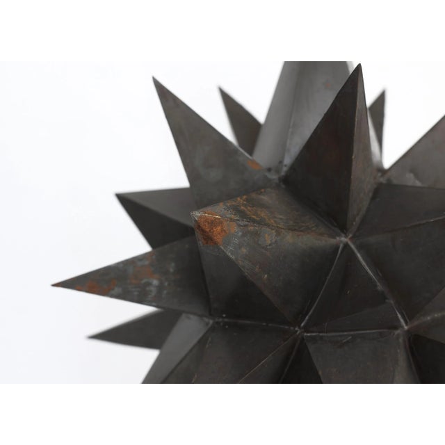 Vintage Brutalist Sputnik Metal Starburst Sculptures - Set of 2 For Sale - Image 10 of 12