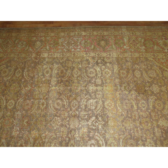 Oversize Square Antique Persian Mahal Rug For Sale - Image 4 of 6
