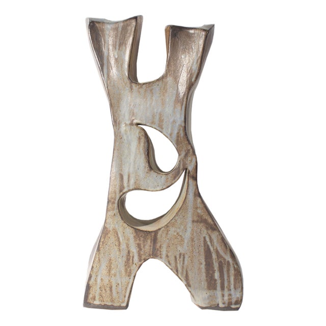 Studio Pottery Sculptural Vase For Sale