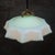 French Green Opaline Glass and Brass Pendant Lamp For Sale - Image 4 of 7