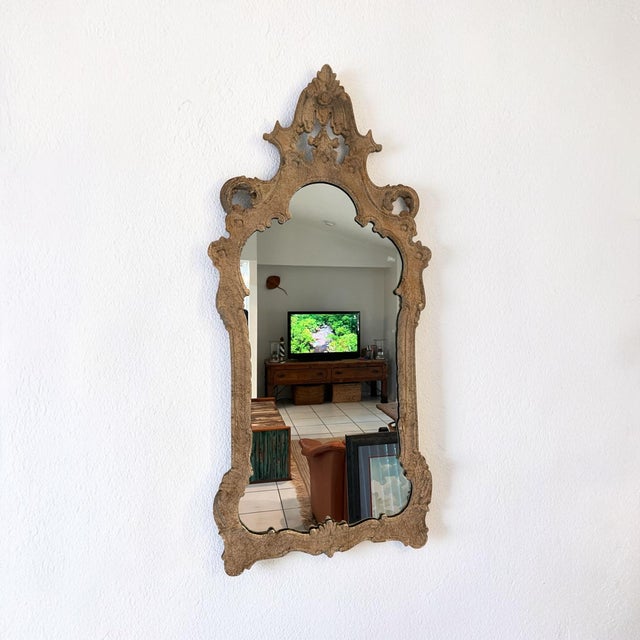 Elegant vintage wall mirror by La Barge Mirrors, Inc. of Holland, Michigan, retaining its original manufacturer’s label...
