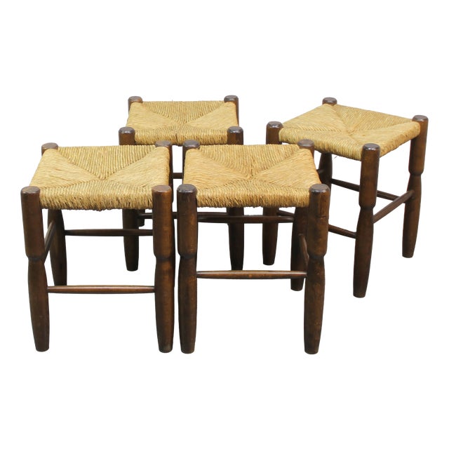 Brutalist Stools, 1960s, Set of 4 For Sale
