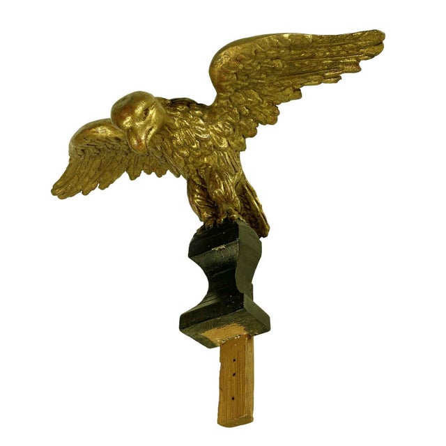Carved and Gilded Wooden Eagles in Gold Leaf & Pinus Cembra, 1800s, Set of 2 For Sale - Image 4 of 12