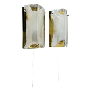 Hollywood Regency Murano Glass Wall Lights from Kalmar Lights, 1960s, Set of 2 For Sale