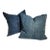 19th Century Indigo Blue Linen Pillows- Set of 2 For Sale