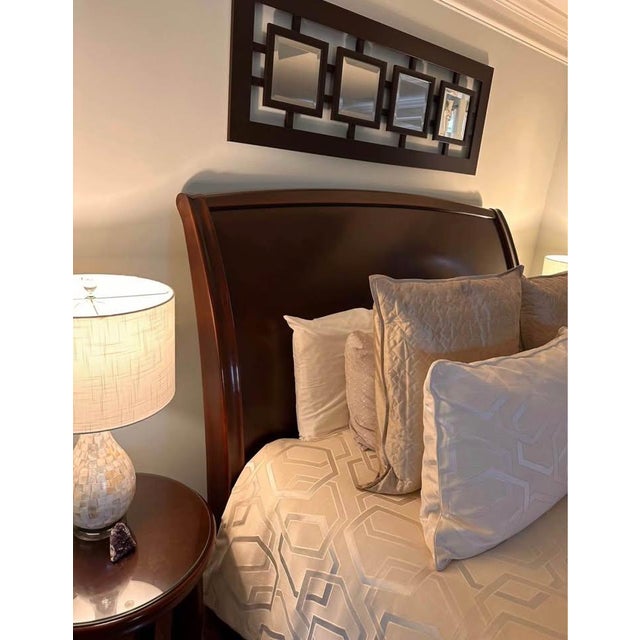 Art Deco Bernhardt Paris Line Queen Sleigh Bed For Sale - Image 3 of 5