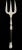 French 1910s Ebony and Silver Bread Fork (Hallmarks) For Sale - Image 3 of 9