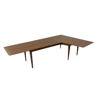 Large Danish Boomerang Teak Coffee Table, 1960s For Sale