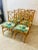 Coastal Vintage Coastal Rattan Dining Chairs, Reupholstered, Set of Six For Sale - Image 3 of 9