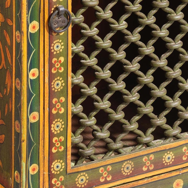 Side Cabinet with Lattice Front, 1940s For Sale - Image 6 of 8