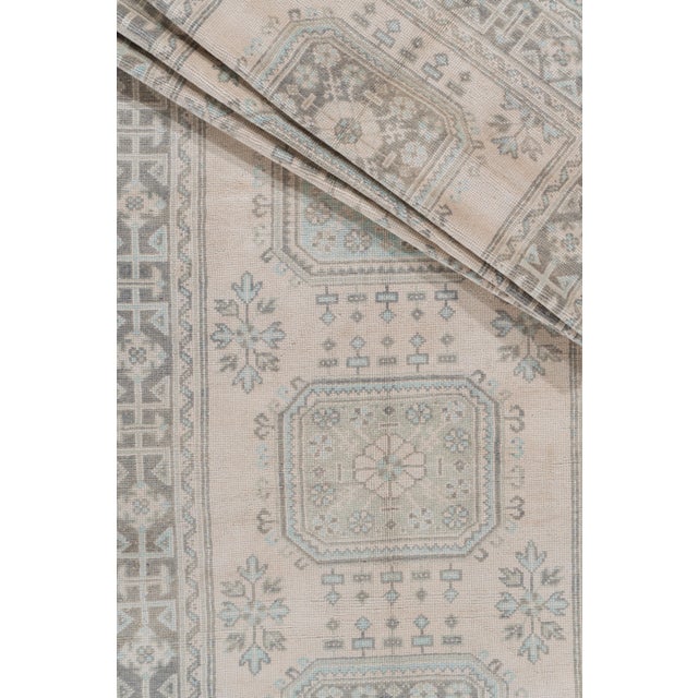 Pink 1940s Oushak Light Pink Anatolian Runner 4'5 X 10'11 For Sale - Image 8 of 8
