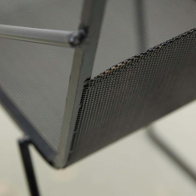 Metal Black Coffee Table attributed to Mathieu Matégot, 1950s For Sale - Image 7 of 15