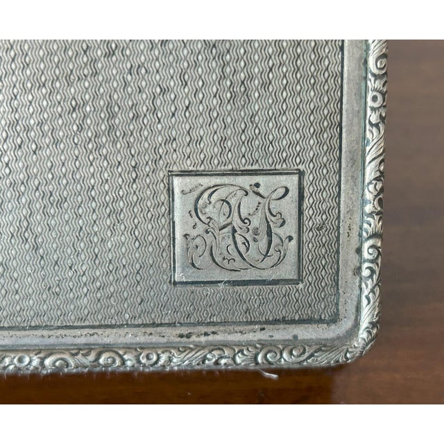 Art Deco Silver Table Clock from William Base & Sons, Birmingham, 1927 For Sale - Image 6 of 18