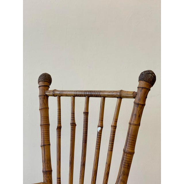 Antique Mottled Bamboo Corner Chair, Circa Late 19th Century Chairish