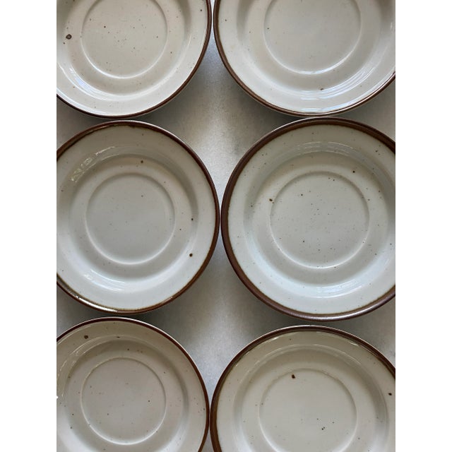 Cream Vintage Dansk Niels Refsgaard Brown Mist 6oz Cup and Saucer - Set of 6 For Sale - Image 8 of 13