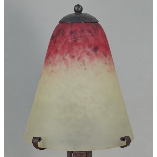 Charles Schneider French Art Deco Table Lamp by Charles Schneider 1920s France For Sale - Image 4 of 9